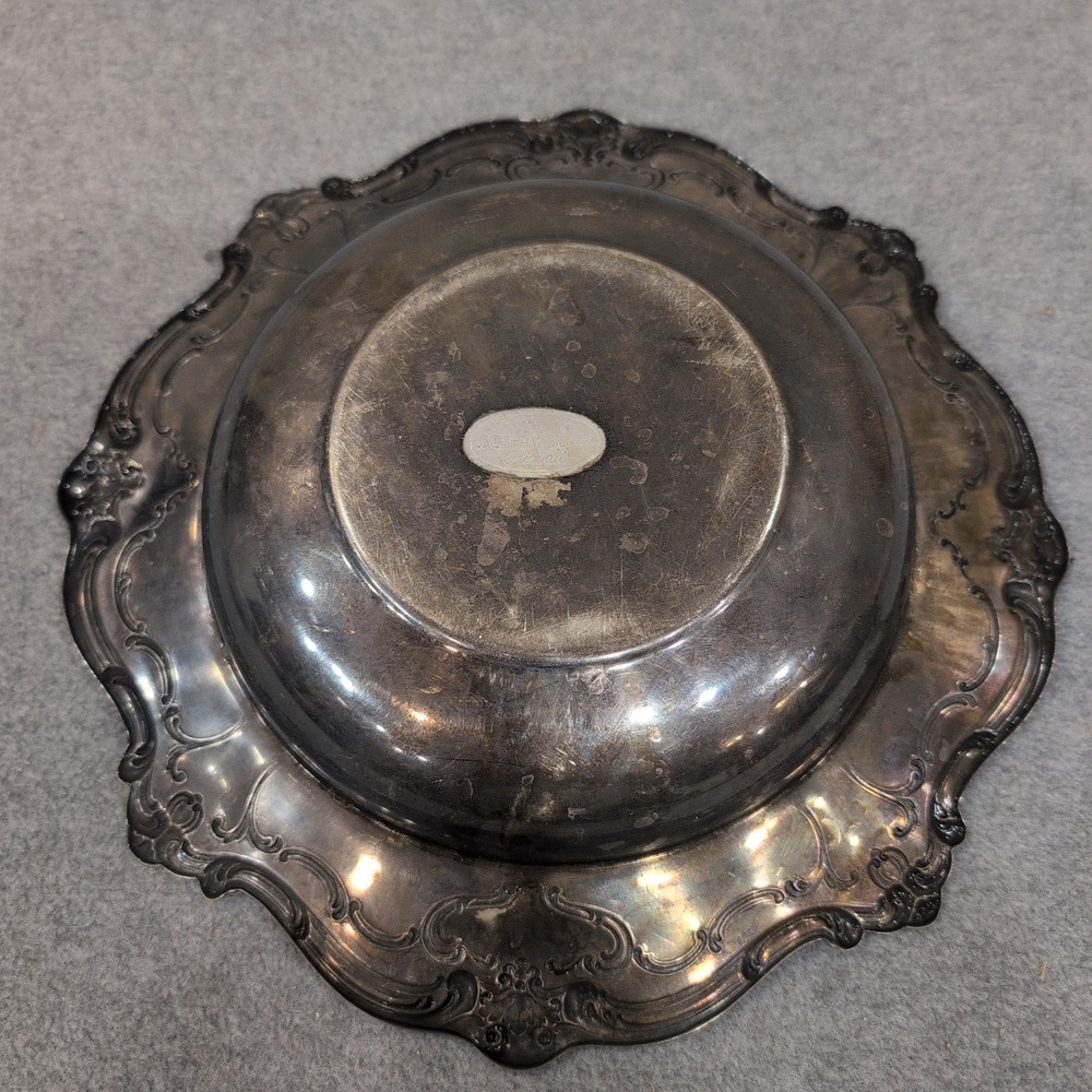 Gorham Silver Original Vintage Silverplate Chantilly Pattern Scalloped Bowl - Picture 5 of 9